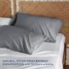 imageBedsure King Size Pillow Cases Set of 2 Cooling Pillow Cases King Rayon Derived from Bamboo Red Pillowcases Breathable ampamp Silky Soft Cool Bedding Pillow Covers with Envelope Closure 20x36 Inches12  Silver Grey