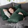 imageBedsure King Size Pillow Cases Set of 2 Cooling Pillow Cases King Rayon Derived from Bamboo Red Pillowcases Breathable ampamp Silky Soft Cool Bedding Pillow Covers with Envelope Closure 20x36 Inches10  Mallard Green