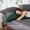 imageBedsure King Size Pillow Cases Set of 2 Cooling Pillow Cases King Rayon Derived from Bamboo Red Pillowcases Breathable ampamp Silky Soft Cool Bedding Pillow Covers with Envelope Closure 20x36 Inches10  Mallard Green