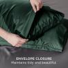 imageBedsure King Size Pillow Cases Set of 2 Cooling Pillow Cases King Rayon Derived from Bamboo Red Pillowcases Breathable ampamp Silky Soft Cool Bedding Pillow Covers with Envelope Closure 20x36 Inches10  Mallard Green