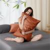 imageBedsure King Size Pillow Cases Set of 2 Cooling Pillow Cases King Rayon Derived from Bamboo Red Pillowcases Breathable ampamp Silky Soft Cool Bedding Pillow Covers with Envelope Closure 20x36 Inches23  Burnt Orange