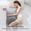 imageBedsure King Size Pillow Cases Set of 2 Cooling Pillow Cases King Rayon Derived from Bamboo Red Pillowcases Breathable ampamp Silky Soft Cool Bedding Pillow Covers with Envelope Closure 20x36 Inches12  Silver Grey