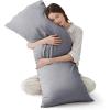 imageBedsure King Size Pillow Cases Set of 2 Cooling Pillow Cases King Rayon Derived from Bamboo Red Pillowcases Breathable ampamp Silky Soft Cool Bedding Pillow Covers with Envelope Closure 20x36 Inches12  Silver Grey