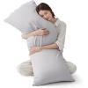 imageBedsure King Size Pillow Cases Set of 2 Cooling Pillow Cases King Rayon Derived from Bamboo Red Pillowcases Breathable ampamp Silky Soft Cool Bedding Pillow Covers with Envelope Closure 20x36 Inches05  Light Grey