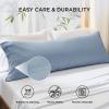 imageBedsure King Size Pillow Cases Set of 2 Cooling Pillow Cases King Rayon Derived from Bamboo Red Pillowcases Breathable ampamp Silky Soft Cool Bedding Pillow Covers with Envelope Closure 20x36 Inches08 Grey Blue