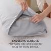 imageBedsure King Size Pillow Cases Set of 2 Cooling Pillow Cases King Rayon Derived from Bamboo Red Pillowcases Breathable ampamp Silky Soft Cool Bedding Pillow Covers with Envelope Closure 20x36 Inches05  Light Grey