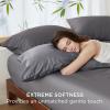 imageBedsure King Size Pillow Cases Set of 2 Cooling Pillow Cases King Rayon Derived from Bamboo Red Pillowcases Breathable ampamp Silky Soft Cool Bedding Pillow Covers with Envelope Closure 20x36 Inches01  Dark Grey