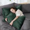 imageBedsure King Size Pillow Cases Set of 2 Cooling Pillow Cases King Rayon Derived from Bamboo Red Pillowcases Breathable ampamp Silky Soft Cool Bedding Pillow Covers with Envelope Closure 20x36 Inches10  Mallard Green
