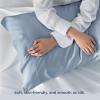 imageBedsure King Size Pillow Cases Set of 2 Cooling Pillow Cases King Rayon Derived from Bamboo Red Pillowcases Breathable ampamp Silky Soft Cool Bedding Pillow Covers with Envelope Closure 20x36 Inches08 Grey Blue