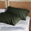 imageBedsure King Size Pillow Cases Set of 2 Cooling Pillow Cases King Rayon Derived from Bamboo Red Pillowcases Breathable ampamp Silky Soft Cool Bedding Pillow Covers with Envelope Closure 20x36 Inches16  Olive Green