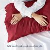 imageBedsure King Size Pillow Cases Set of 2 Cooling Pillow Cases King Rayon Derived from Bamboo Red Pillowcases Breathable ampamp Silky Soft Cool Bedding Pillow Covers with Envelope Closure 20x36 Inches15  Red