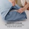 imageBedsure King Size Pillow Cases Set of 2 Cooling Pillow Cases King Rayon Derived from Bamboo Red Pillowcases Breathable ampamp Silky Soft Cool Bedding Pillow Covers with Envelope Closure 20x36 Inches08 Grey Blue