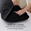 imageBedsure King Size Pillow Cases Set of 2 Cooling Pillow Cases King Rayon Derived from Bamboo Red Pillowcases Breathable ampamp Silky Soft Cool Bedding Pillow Covers with Envelope Closure 20x36 Inches04  Black