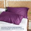 imageBedsure King Size Pillow Cases Set of 2 Cooling Pillow Cases King Rayon Derived from Bamboo Red Pillowcases Breathable ampamp Silky Soft Cool Bedding Pillow Covers with Envelope Closure 20x36 Inches20  Dark Purple