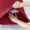 imageBedsure King Size Pillow Cases Set of 2 Cooling Pillow Cases King Rayon Derived from Bamboo Red Pillowcases Breathable ampamp Silky Soft Cool Bedding Pillow Covers with Envelope Closure 20x36 Inches15  Red