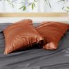 imageBedsure King Size Pillow Cases Set of 2 Cooling Pillow Cases King Rayon Derived from Bamboo Red Pillowcases Breathable ampamp Silky Soft Cool Bedding Pillow Covers with Envelope Closure 20x36 Inches23  Burnt Orange