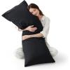 imageBedsure King Size Pillow Cases Set of 2 Cooling Pillow Cases King Rayon Derived from Bamboo Red Pillowcases Breathable ampamp Silky Soft Cool Bedding Pillow Covers with Envelope Closure 20x36 Inches04  Black