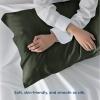imageBedsure King Size Pillow Cases Set of 2 Cooling Pillow Cases King Rayon Derived from Bamboo Red Pillowcases Breathable ampamp Silky Soft Cool Bedding Pillow Covers with Envelope Closure 20x36 Inches16  Olive Green