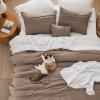 imageBedsure Light Pink Twin XL Comforter Set  3 Pieces Pinch Pleat Bed Set Down Alternative Bedding Sets for All Season 1 Comforter 1 Pillowcase 1 Decorative Pillow03  Brown