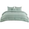 imageBedsure Light Pink Twin XL Comforter Set  3 Pieces Pinch Pleat Bed Set Down Alternative Bedding Sets for All Season 1 Comforter 1 Pillowcase 1 Decorative Pillow02  Sage Green