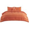 imageBedsure Light Pink Twin XL Comforter Set  3 Pieces Pinch Pleat Bed Set Down Alternative Bedding Sets for All Season 1 Comforter 1 Pillowcase 1 Decorative Pillow12  Burnt Orange