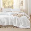 imageBedsure Light Pink Twin XL Comforter Set  3 Pieces Pinch Pleat Bed Set Down Alternative Bedding Sets for All Season 1 Comforter 1 Pillowcase 1 Decorative Pillow01  White
