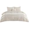 imageBedsure Light Pink Twin XL Comforter Set  3 Pieces Pinch Pleat Bed Set Down Alternative Bedding Sets for All Season 1 Comforter 1 Pillowcase 1 Decorative Pillow17  Grid