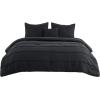 imageBedsure Light Pink Twin XL Comforter Set  3 Pieces Pinch Pleat Bed Set Down Alternative Bedding Sets for All Season 1 Comforter 1 Pillowcase 1 Decorative Pillow01  Black