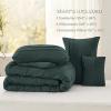 imageBedsure Light Pink Twin XL Comforter Set  3 Pieces Pinch Pleat Bed Set Down Alternative Bedding Sets for All Season 1 Comforter 1 Pillowcase 1 Decorative Pillow20  Emerald Green