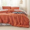 imageBedsure Light Pink Twin XL Comforter Set  3 Pieces Pinch Pleat Bed Set Down Alternative Bedding Sets for All Season 1 Comforter 1 Pillowcase 1 Decorative Pillow12  Burnt Orange