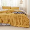 imageBedsure Light Pink Twin XL Comforter Set  3 Pieces Pinch Pleat Bed Set Down Alternative Bedding Sets for All Season 1 Comforter 1 Pillowcase 1 Decorative Pillow17  Mustard Yellow