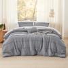 imageBedsure Light Pink Twin XL Comforter Set  3 Pieces Pinch Pleat Bed Set Down Alternative Bedding Sets for All Season 1 Comforter 1 Pillowcase 1 Decorative Pillow02  Grey