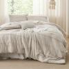 imageBedsure Light Pink Twin XL Comforter Set  3 Pieces Pinch Pleat Bed Set Down Alternative Bedding Sets for All Season 1 Comforter 1 Pillowcase 1 Decorative Pillow01  Beige