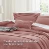 imageBedsure Light Pink Twin XL Comforter Set  3 Pieces Pinch Pleat Bed Set Down Alternative Bedding Sets for All Season 1 Comforter 1 Pillowcase 1 Decorative Pillow16  Dusty Pink