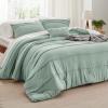 imageBedsure Light Pink Twin XL Comforter Set  3 Pieces Pinch Pleat Bed Set Down Alternative Bedding Sets for All Season 1 Comforter 1 Pillowcase 1 Decorative Pillow02  Sage Green