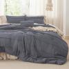 imageBedsure Light Pink Twin XL Comforter Set  3 Pieces Pinch Pleat Bed Set Down Alternative Bedding Sets for All Season 1 Comforter 1 Pillowcase 1 Decorative Pillow13  Dark Grey
