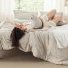 imageBedsure Light Pink Twin XL Comforter Set  3 Pieces Pinch Pleat Bed Set Down Alternative Bedding Sets for All Season 1 Comforter 1 Pillowcase 1 Decorative Pillow01  Beige
