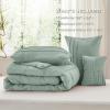 imageBedsure Light Pink Twin XL Comforter Set  3 Pieces Pinch Pleat Bed Set Down Alternative Bedding Sets for All Season 1 Comforter 1 Pillowcase 1 Decorative Pillow02  Sage Green