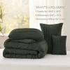 imageBedsure Light Pink Twin XL Comforter Set  3 Pieces Pinch Pleat Bed Set Down Alternative Bedding Sets for All Season 1 Comforter 1 Pillowcase 1 Decorative Pillow01  Olive Green