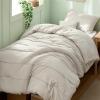 imageBedsure Light Pink Twin XL Comforter Set  3 Pieces Pinch Pleat Bed Set Down Alternative Bedding Sets for All Season 1 Comforter 1 Pillowcase 1 Decorative Pillow01  Beige