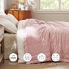 imageBedsure Lightweight Blanket for Summer Queen Size  Down Alternative Blanket with Satin Trim for Bed Light Summer Throw Grey 90x90 Inches03  Pink