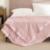 imageBedsure Lightweight Blanket for Summer Queen Size  Down Alternative Blanket with Satin Trim for Bed Light Summer Throw Grey 90x90 Inches03  Pink