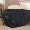 imageBedsure Lightweight Blanket for Summer Queen Size  Down Alternative Blanket with Satin Trim for Bed Light Summer Throw Grey 90x90 Inches04  Black