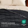 imageBedsure Lightweight Blanket for Summer Queen Size  Down Alternative Blanket with Satin Trim for Bed Light Summer Throw Grey 90x90 Inches04  Black