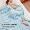 imageBedsure Lightweight Blanket for Summer Queen Size  Down Alternative Blanket with Satin Trim for Bed Light Summer Throw Grey 90x90 Inches05  Blue