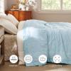 imageBedsure Lightweight Blanket for Summer Queen Size  Down Alternative Blanket with Satin Trim for Bed Light Summer Throw Grey 90x90 Inches05  Blue