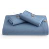 imageBedsure Linen Duvet Cover King  Linen Cotton Blend Duvet Cover Set Light Khaki Color Duvet Cover 3 Pieces 1 Duvet Cover 104 x 90 Inches and 2 Pillowcases Comforter Sold Separately11  Foggy Blue No Comforter