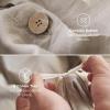 imageBedsure Linen Duvet Cover King  Linen Cotton Blend Duvet Cover Set Light Khaki Color Duvet Cover 3 Pieces 1 Duvet Cover 104 x 90 Inches and 2 Pillowcases Comforter Sold Separately01  Light Khaki No Comforter