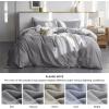 imageBedsure Linen Duvet Cover King  Linen Cotton Blend Duvet Cover Set Light Khaki Color Duvet Cover 3 Pieces 1 Duvet Cover 104 x 90 Inches and 2 Pillowcases Comforter Sold Separately02  Grey No Comforter