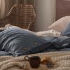imageBedsure Linen Duvet Cover King  Linen Cotton Blend Duvet Cover Set Light Khaki Color Duvet Cover 3 Pieces 1 Duvet Cover 104 x 90 Inches and 2 Pillowcases Comforter Sold Separately03  Dark Grey No Comforter